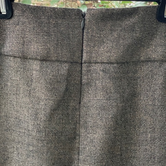 NWOT J Crew Lined Wool Skirt w/Metallic Thread - Picture 4 of 8